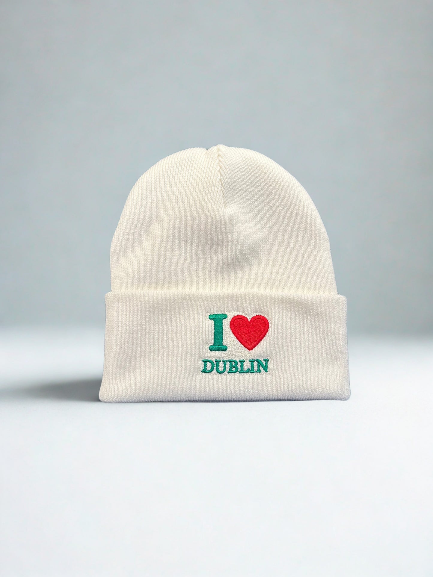 I Love Dublin Beanie White